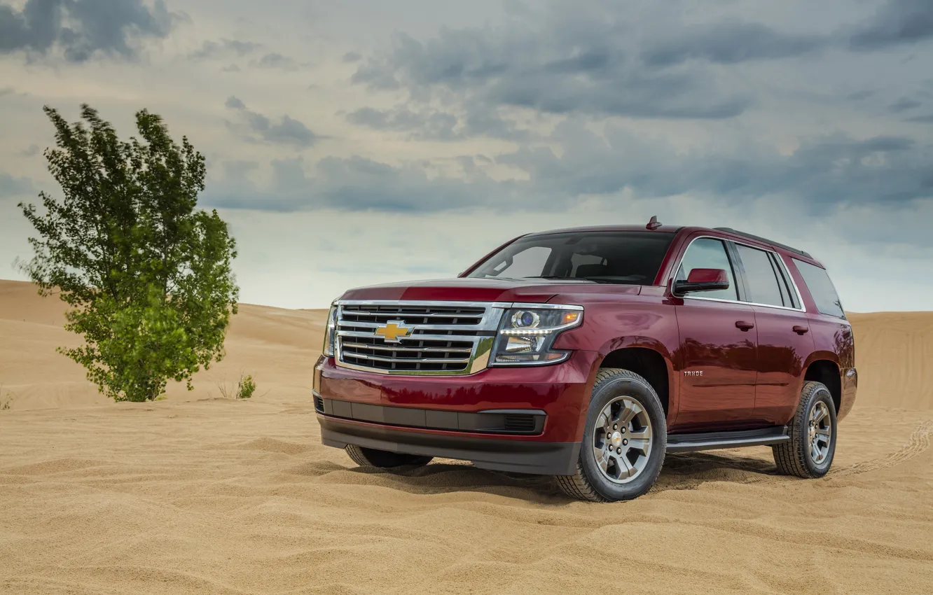 Photo wallpaper 2018, SUV, Sand, SUV, Tahoe, Chevroet