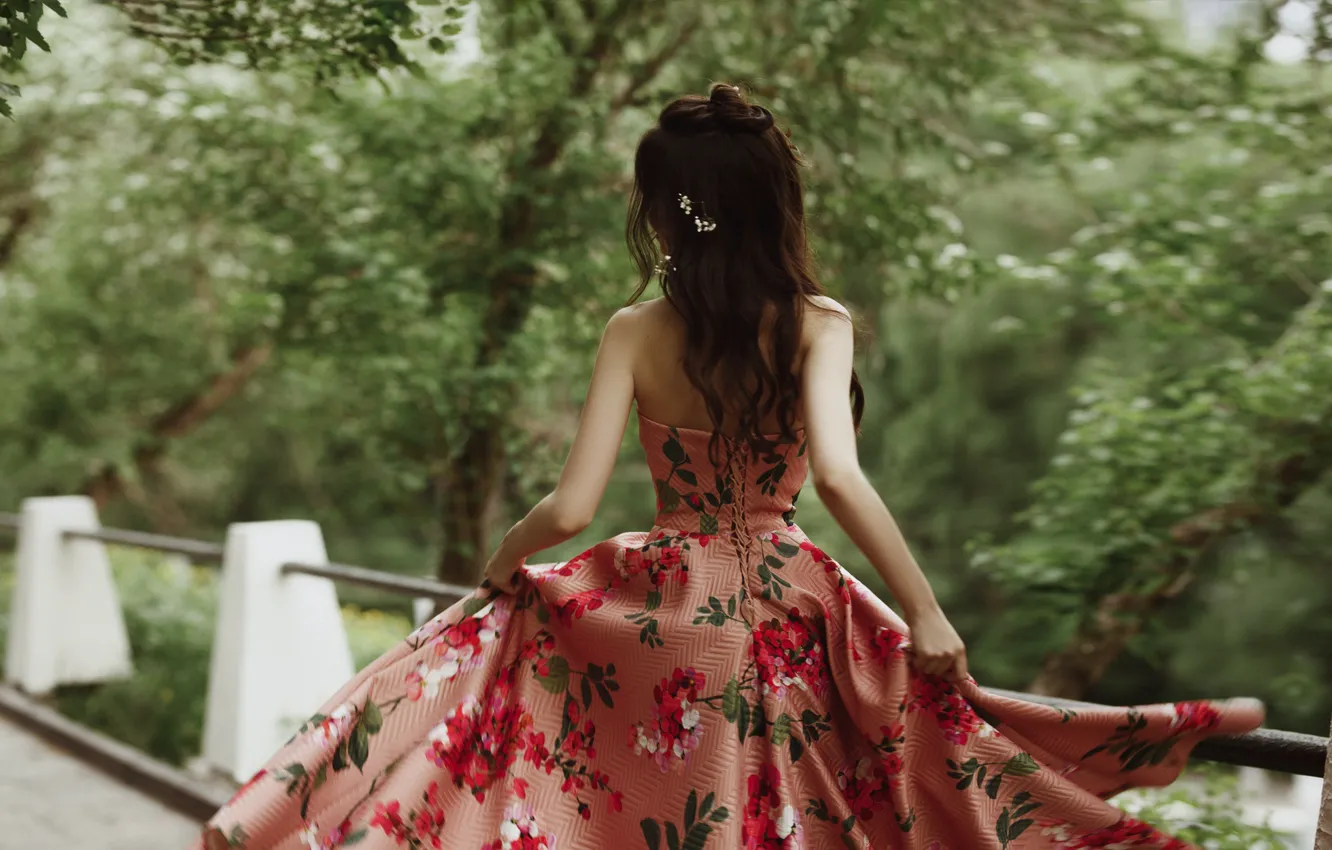 Photo wallpaper girl, dress, hairstyle, Alexander Sasin, Anastasia Chikanova