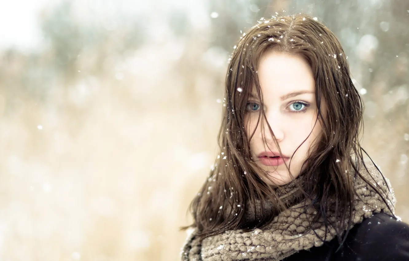 Wallpaper Winter, Snow, Portrait, Outdoor, Ana-Carolina, Ruit for ...