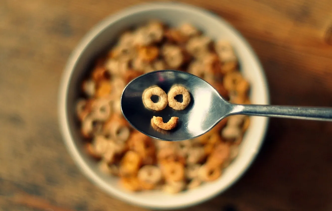 Photo wallpaper smile, food, Breakfast, smile, food, breakfast, milk