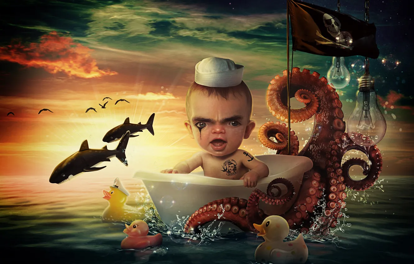 Photo wallpaper sea, sailors, Sailor