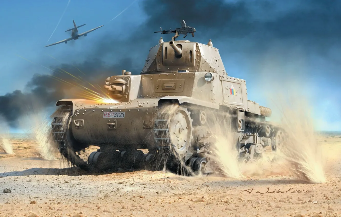 Photo wallpaper Italy, tank, average, Arkady Sparrow, Carro Armato M13/40 Italian Tank (Late Production)