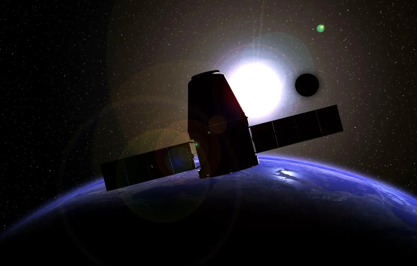 Photo wallpaper earth, spaceship, transport, private, Dragon SpaceX