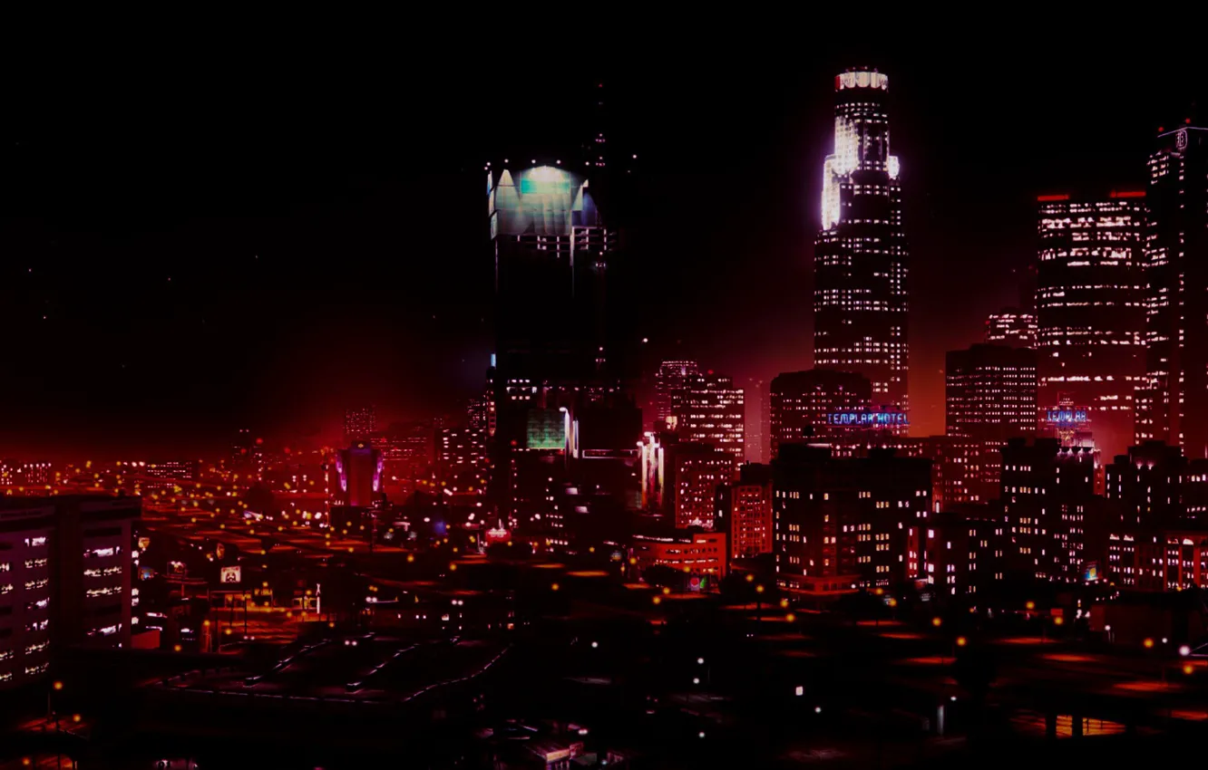 Photo wallpaper city, game, night, Grand Theft Auto V, GTA V, GTA 5