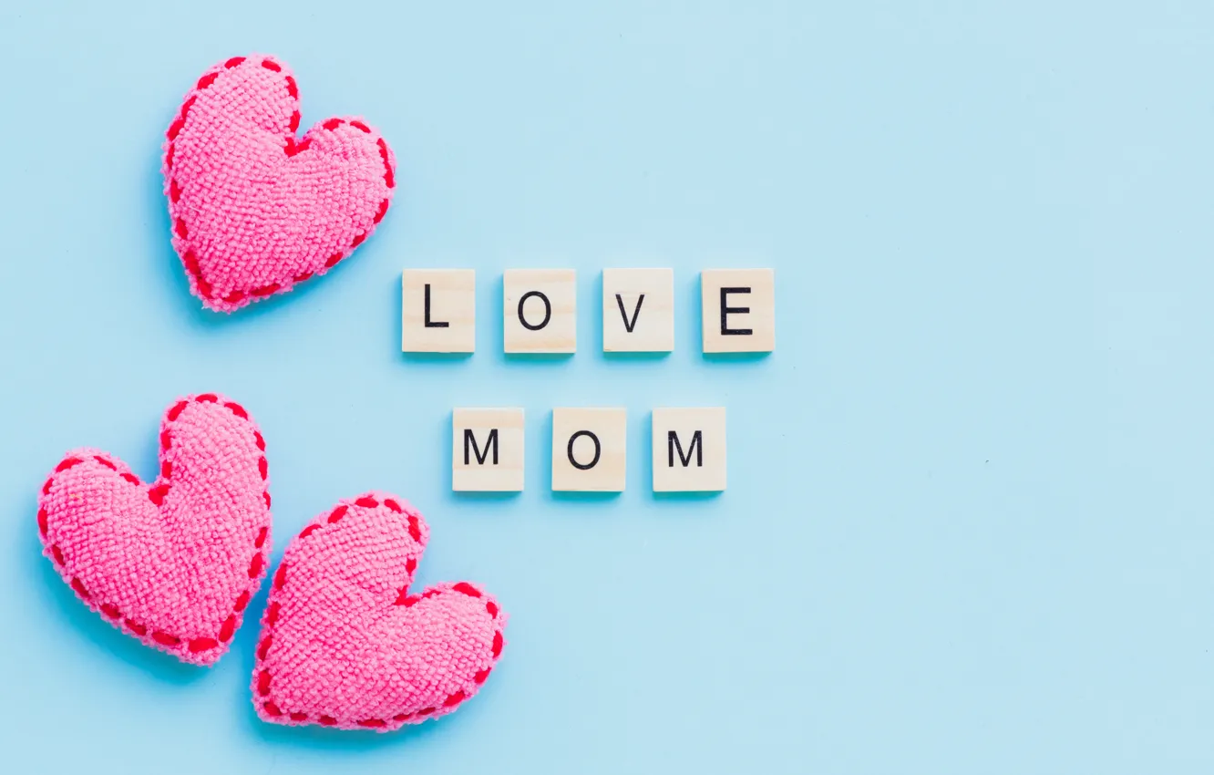 Photo wallpaper love, heart, love, pink, hearts, mom