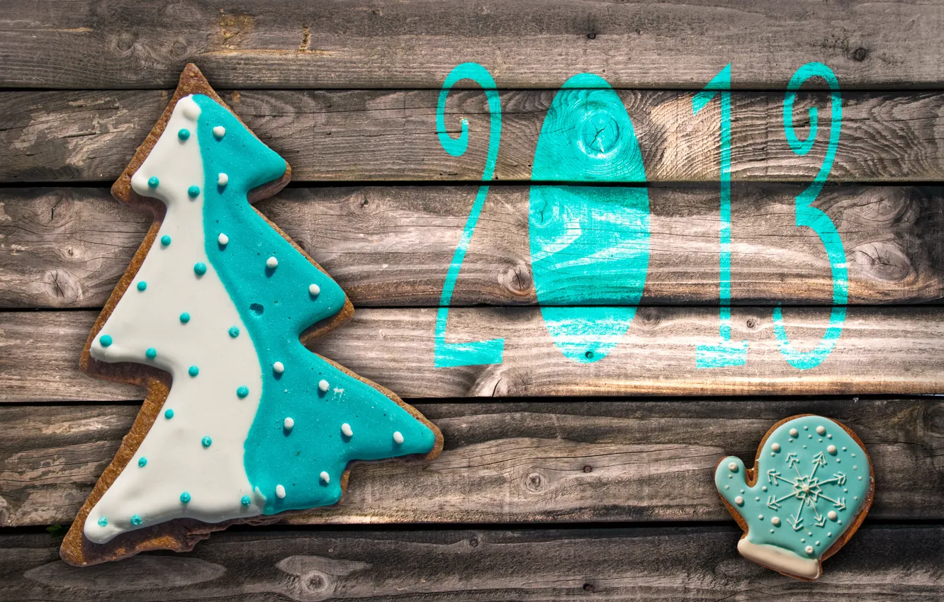 Photo wallpaper table, tree, cookies, glaze, 2013, the gauntlet