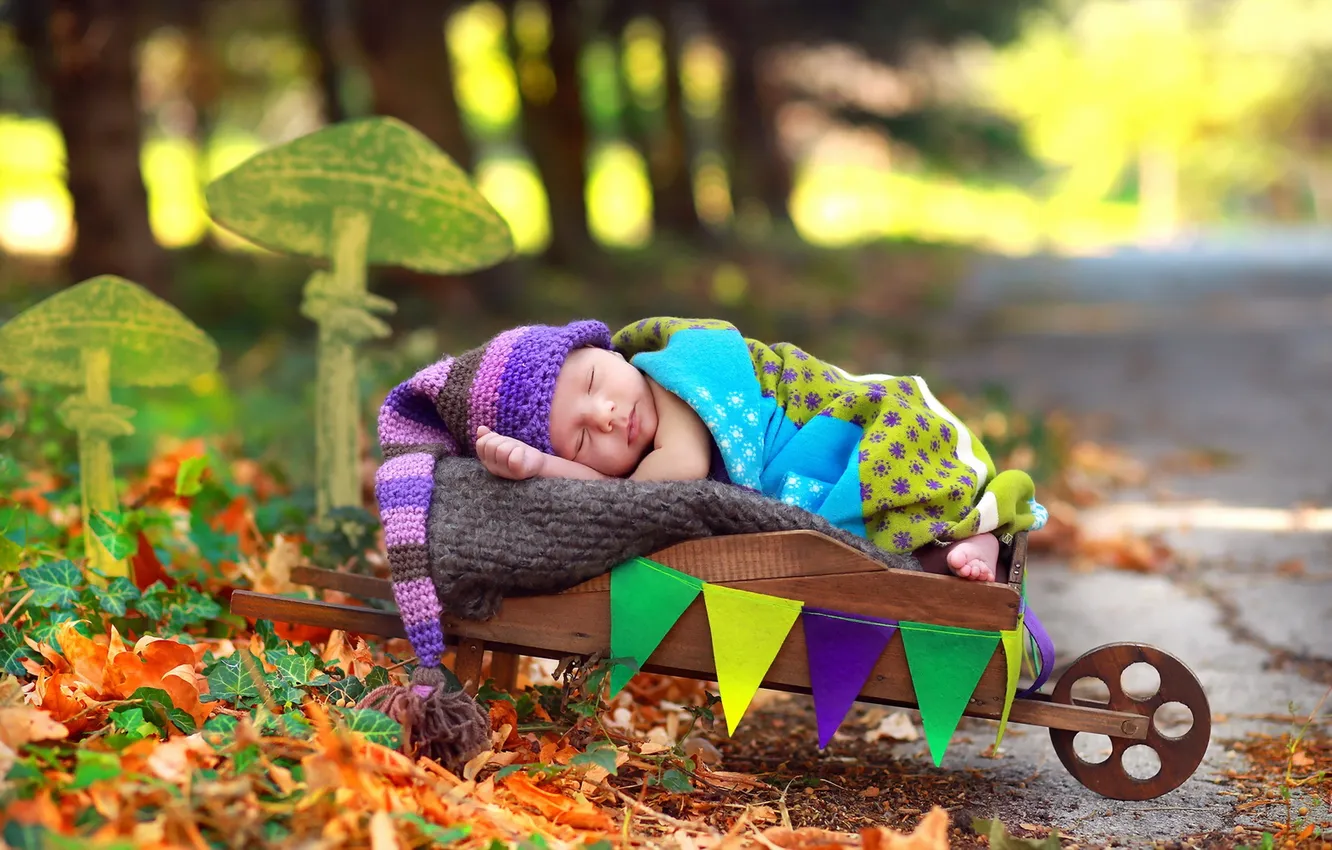 Photo wallpaper background, sleep, baby