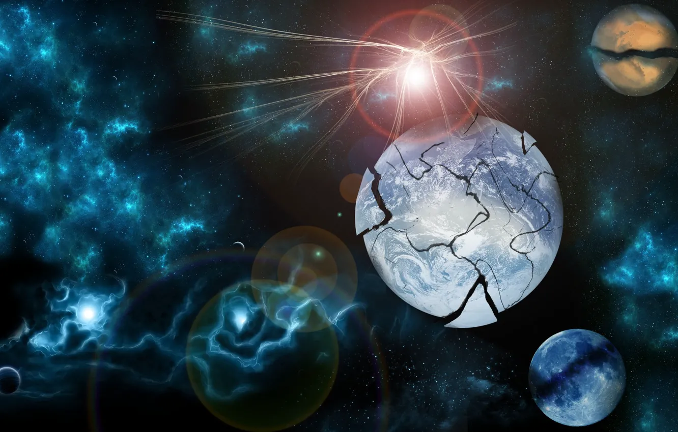 Photo wallpaper space, fiction, planet, the end of the world, cosmos