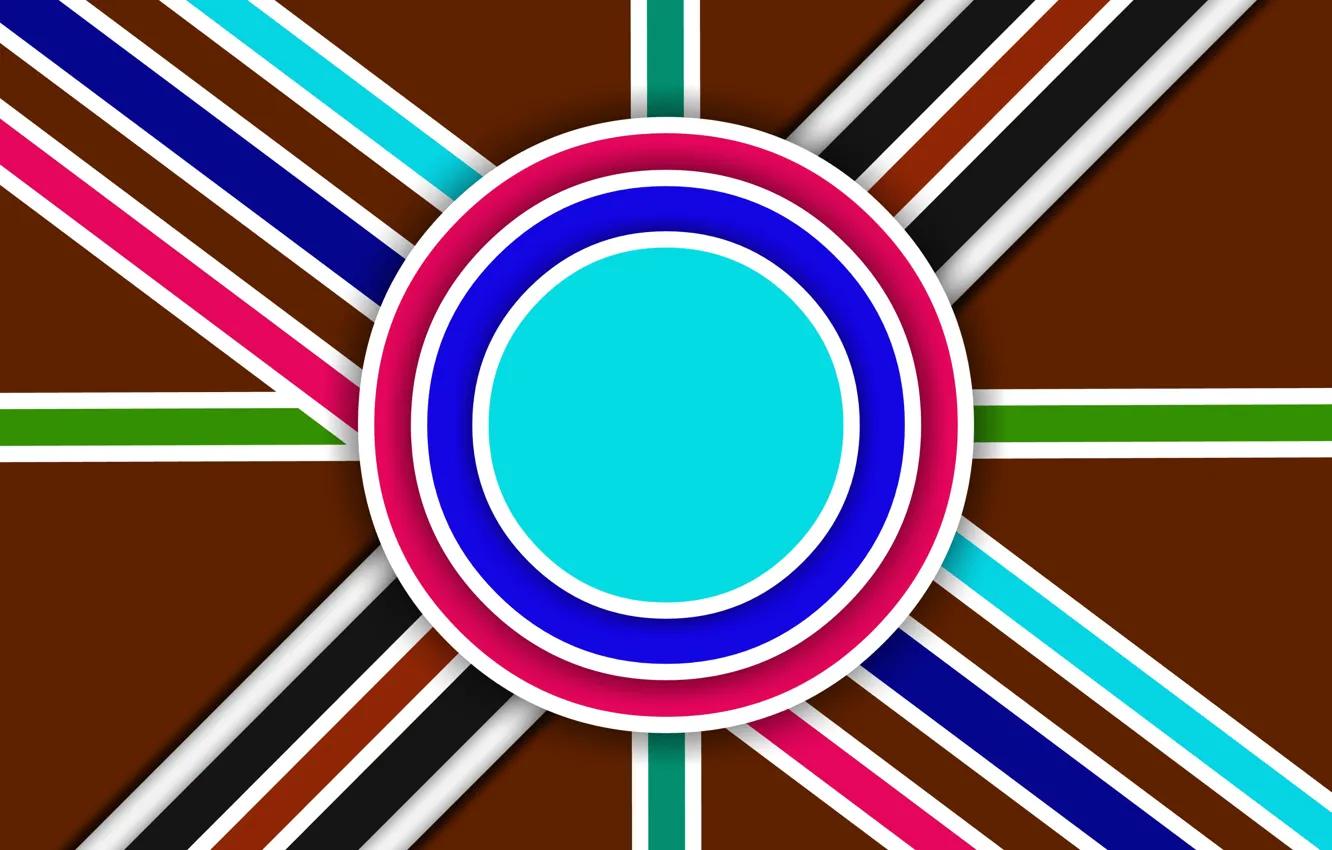 Photo wallpaper circles, color, figure, layer