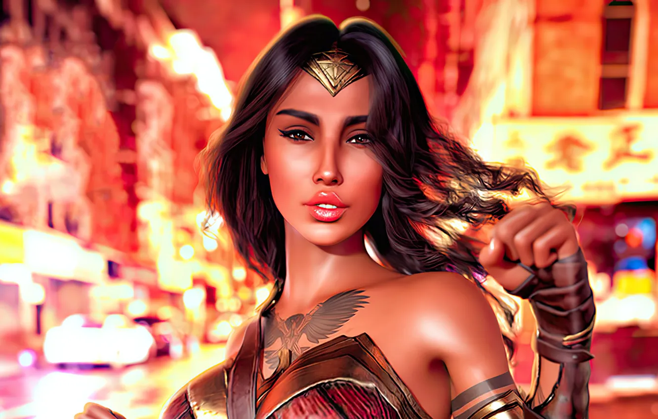 Photo wallpaper girl, woman, cosplay, Wonder