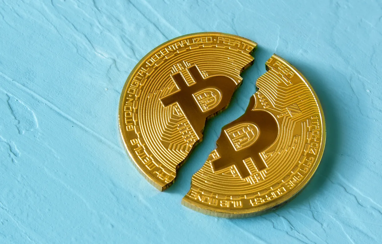 Photo wallpaper turquoise, coin, the gap, bitcoin, bitcoin, btc