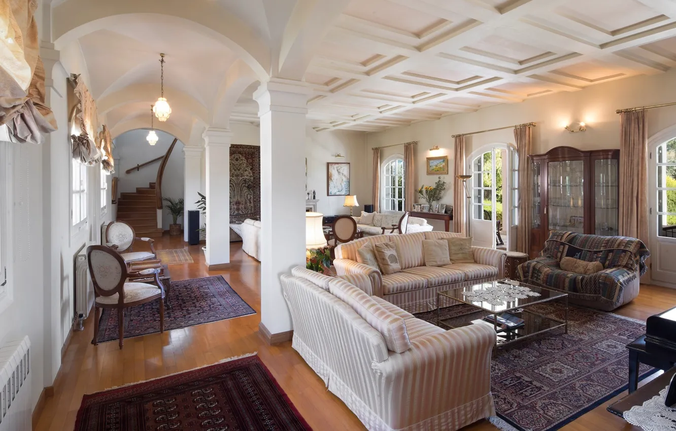 Photo wallpaper Villa, interior, living room, Greece, Harmony, Corfu