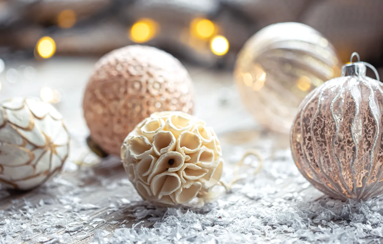 Photo wallpaper balls, balls, Christmas, New year