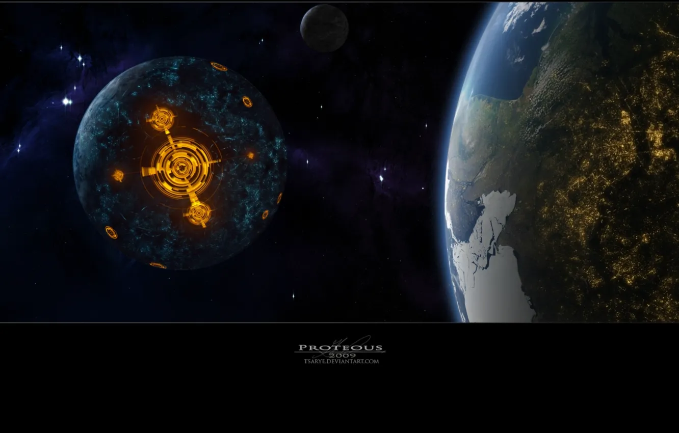 Photo wallpaper stars, planets, proteous