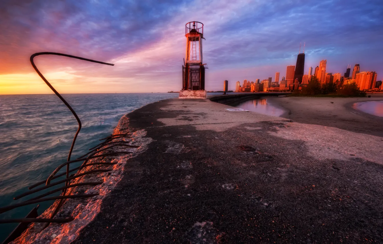 Photo wallpaper the city, Chicago, USA, USA, Chicago, Illinois, Illinois