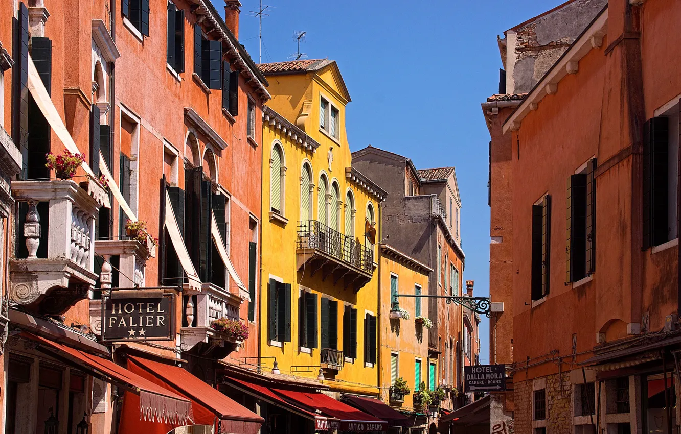 Photo wallpaper the sky, home, Italy, Venice, balcony
