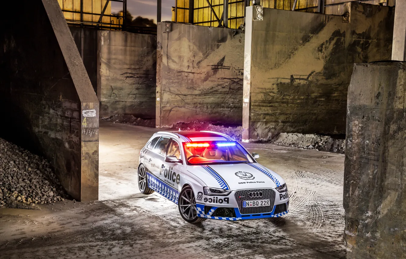 Photo wallpaper Audi, Audi, police, Police, RS 4, Before, 2015