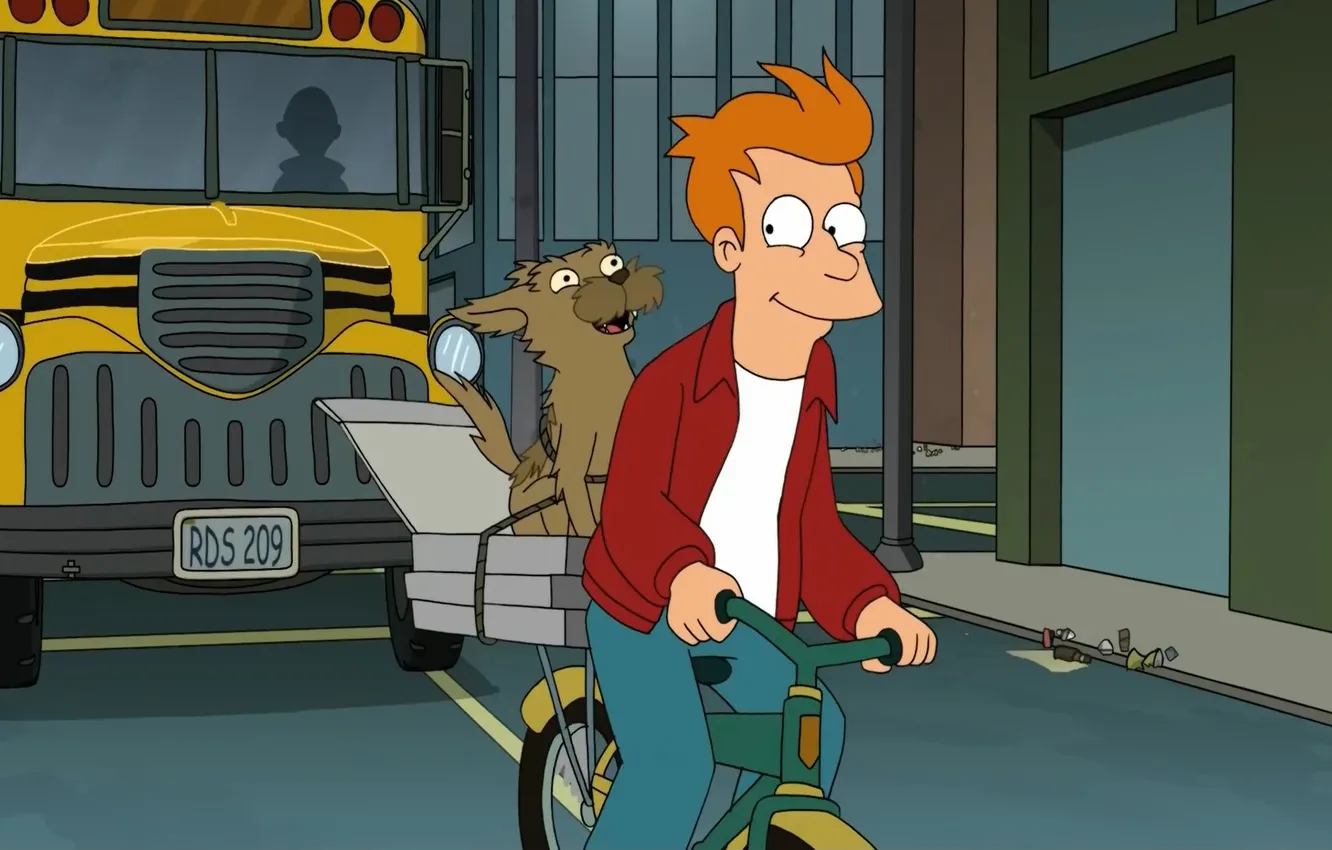 Photo wallpaper cartoon, Futurama, Fry