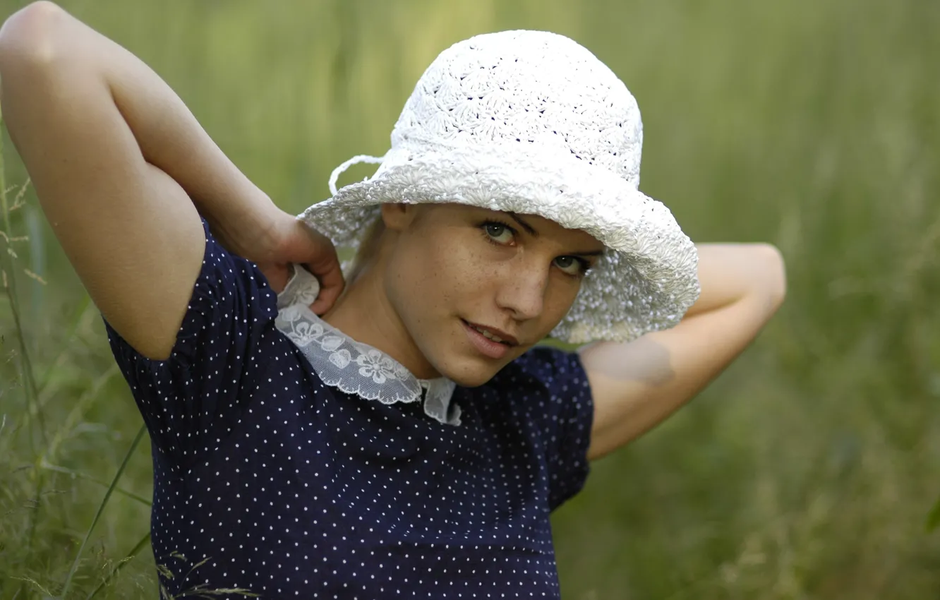 Wallpaper Girl, Blonde, Freckles, Iveta B, MET ART images for desktop