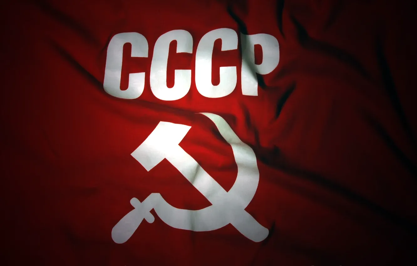 Photo wallpaper background, flag, USSR, the hammer and sickle