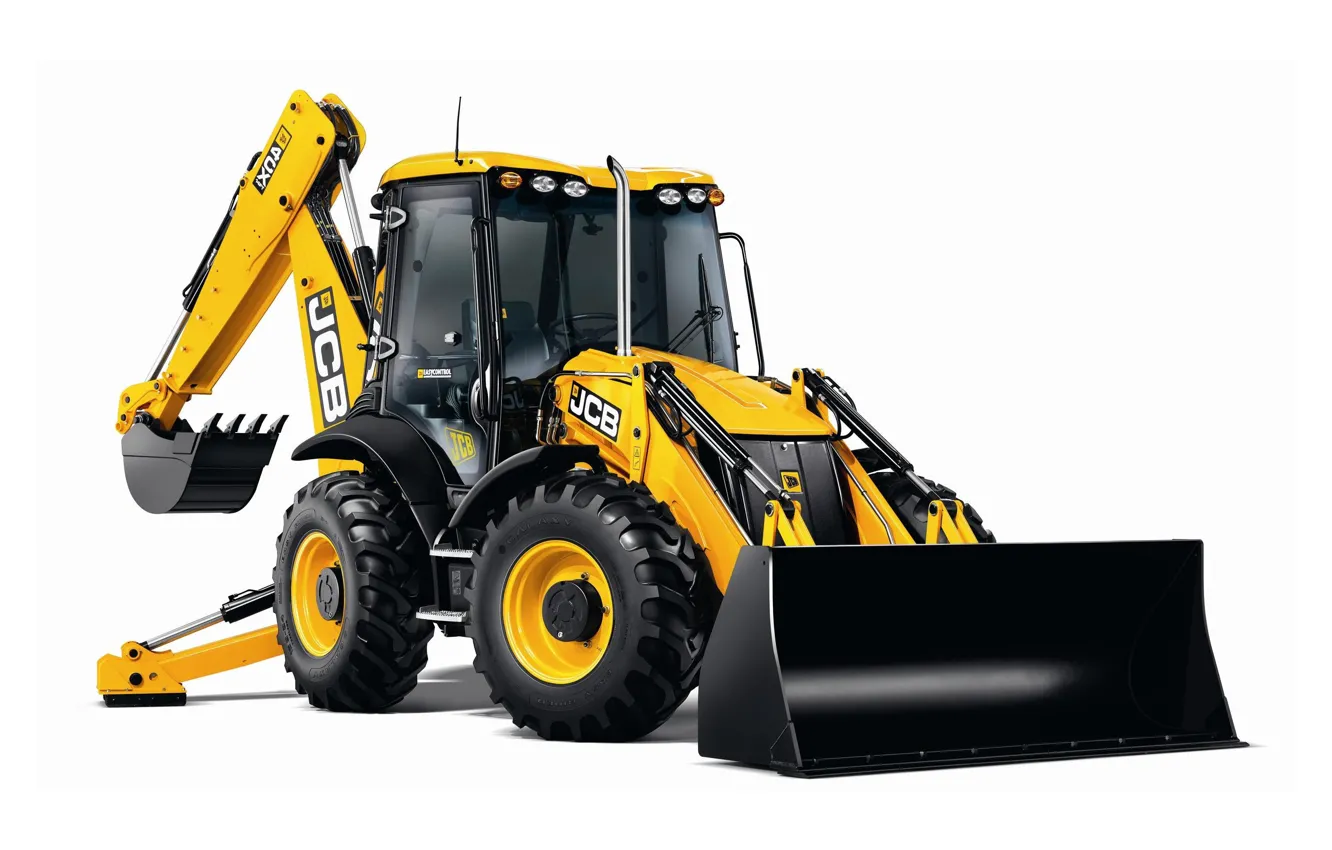 Photo wallpaper JCB, backhoe loader, 4CX 14FT