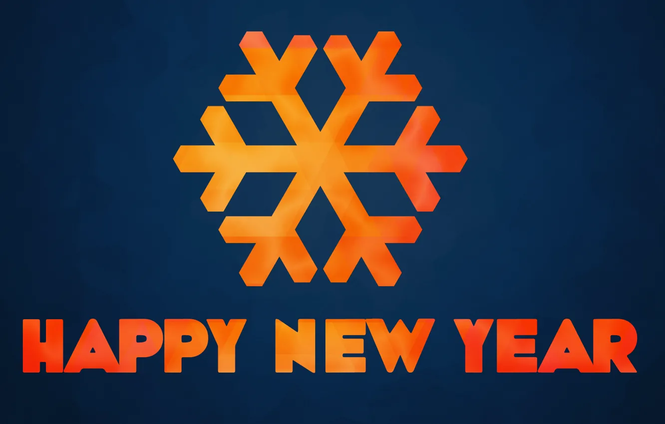 Photo wallpaper the inscription, New year, Happy New Year, Snowflake, 2014