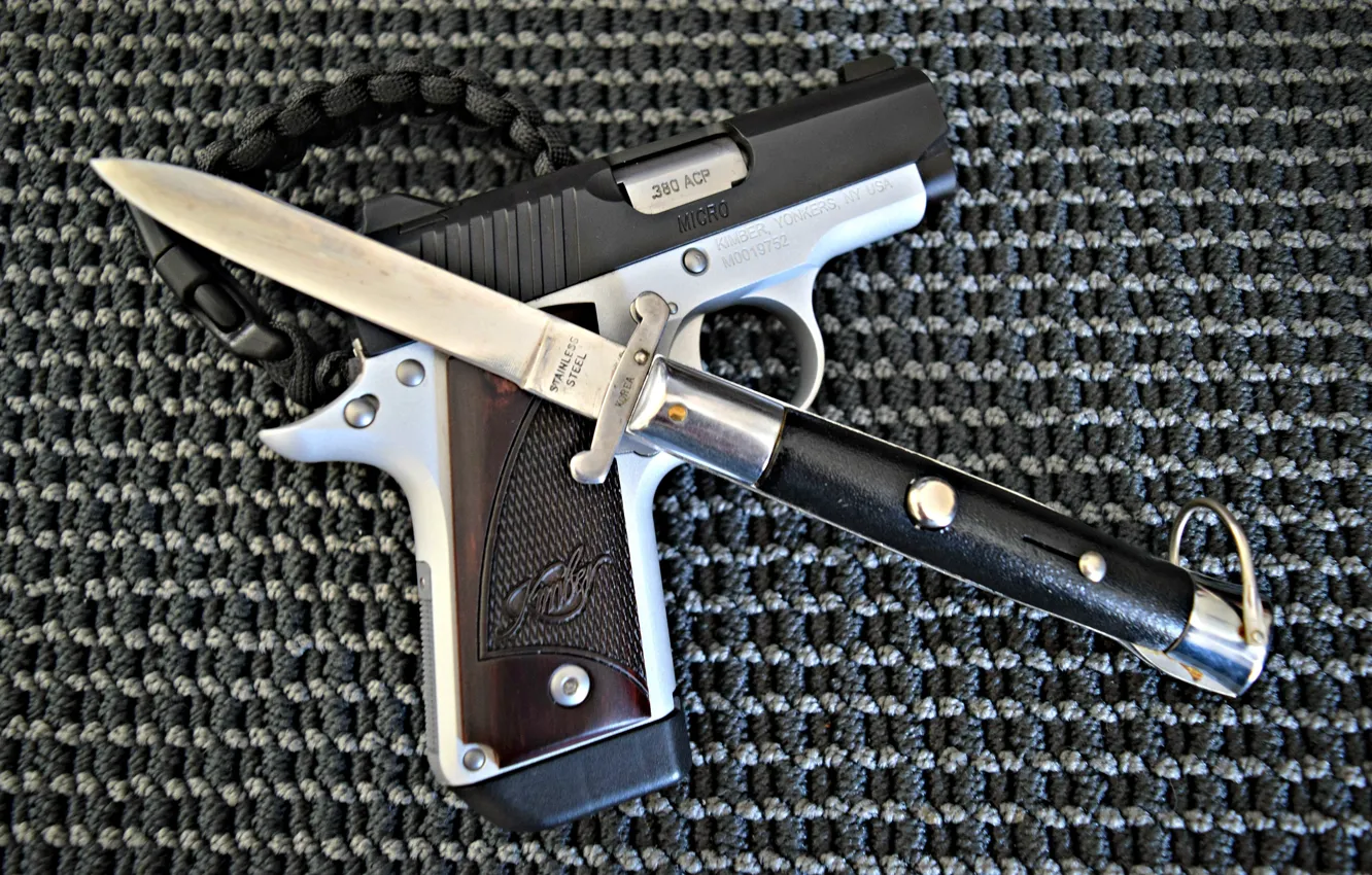 Photo wallpaper gun, weapons, knife