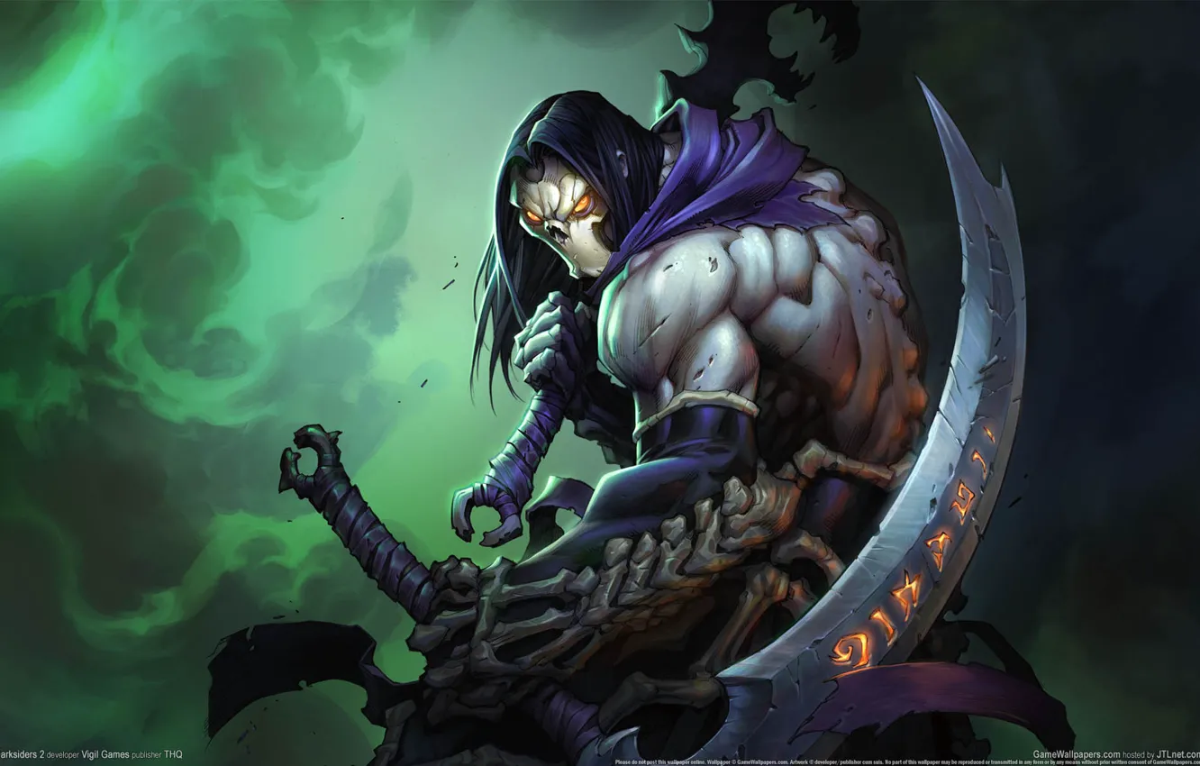 Photo wallpaper death, weapons, freak, monster, sword, darksiders