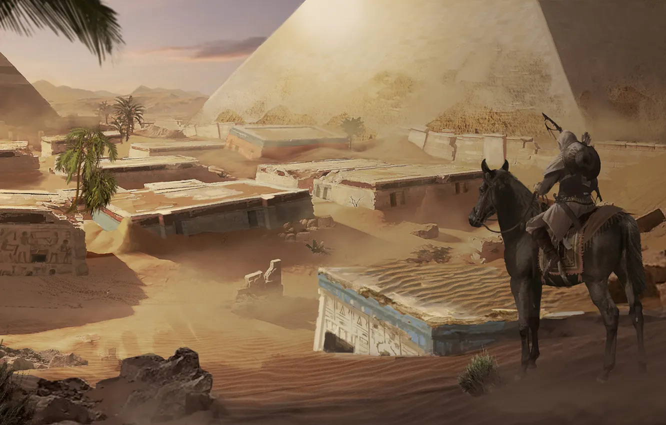 Photo wallpaper Assassin's Creed Origins, Origins, multi-platform video game, Eddie Bennun