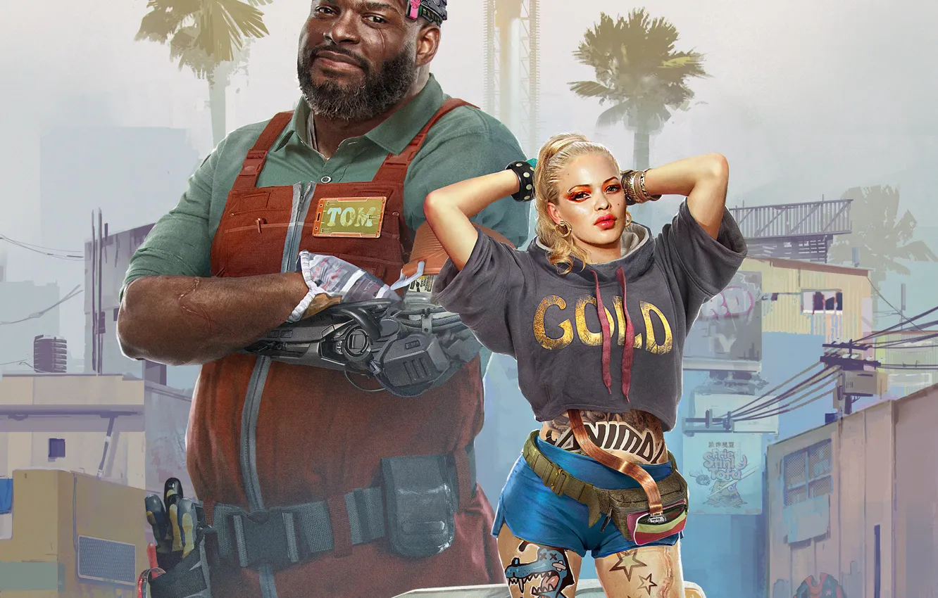 Photo wallpaper style, fiction, the game, art, fantasy, cyborg, cyberpunk, science fiction