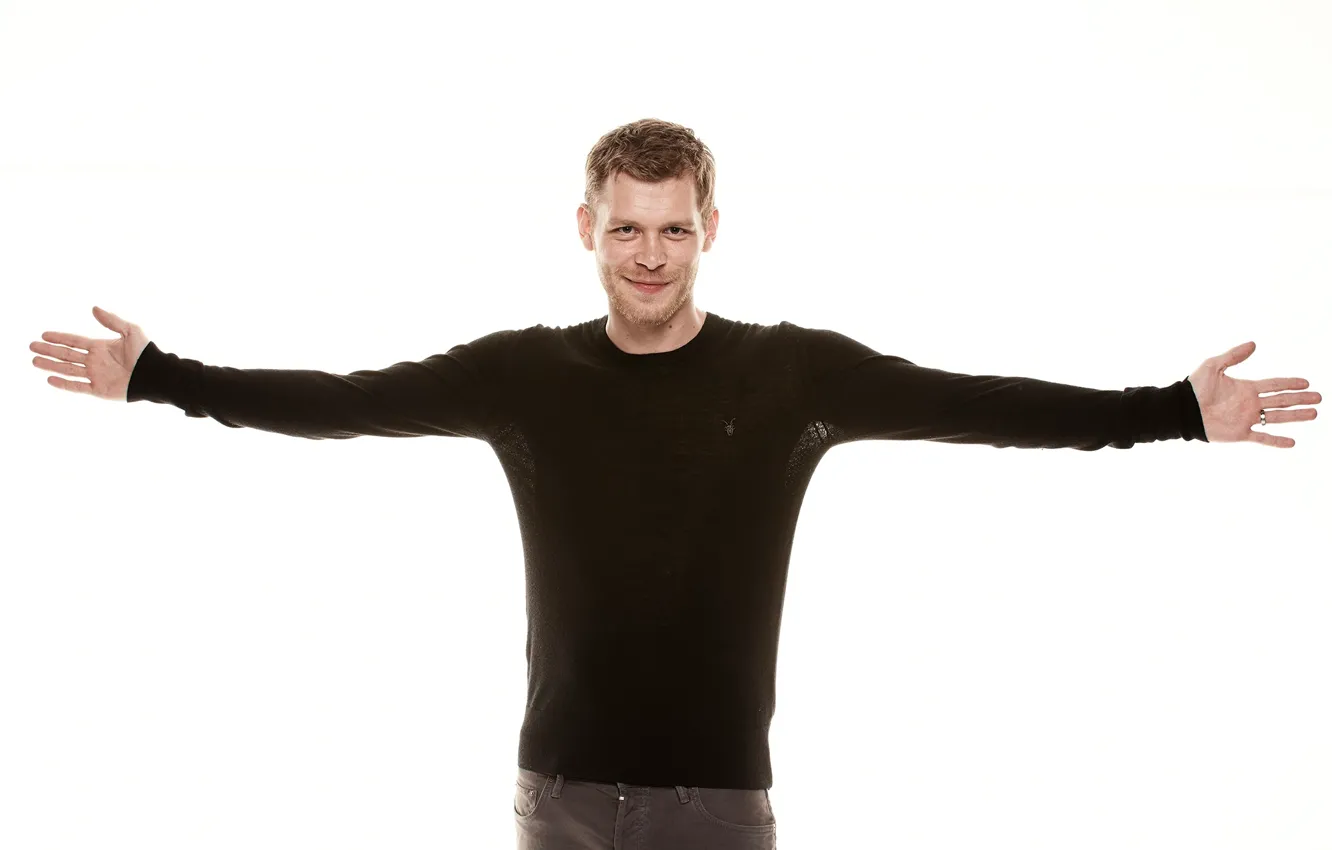 Photo wallpaper white, background, actor, male, Joseph Morgan, Joseph Morgan