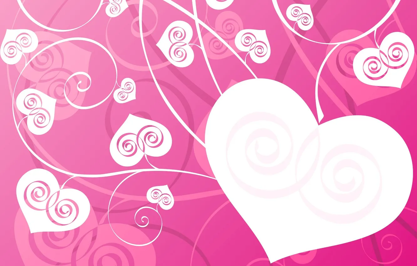 Photo wallpaper background, pink, heart