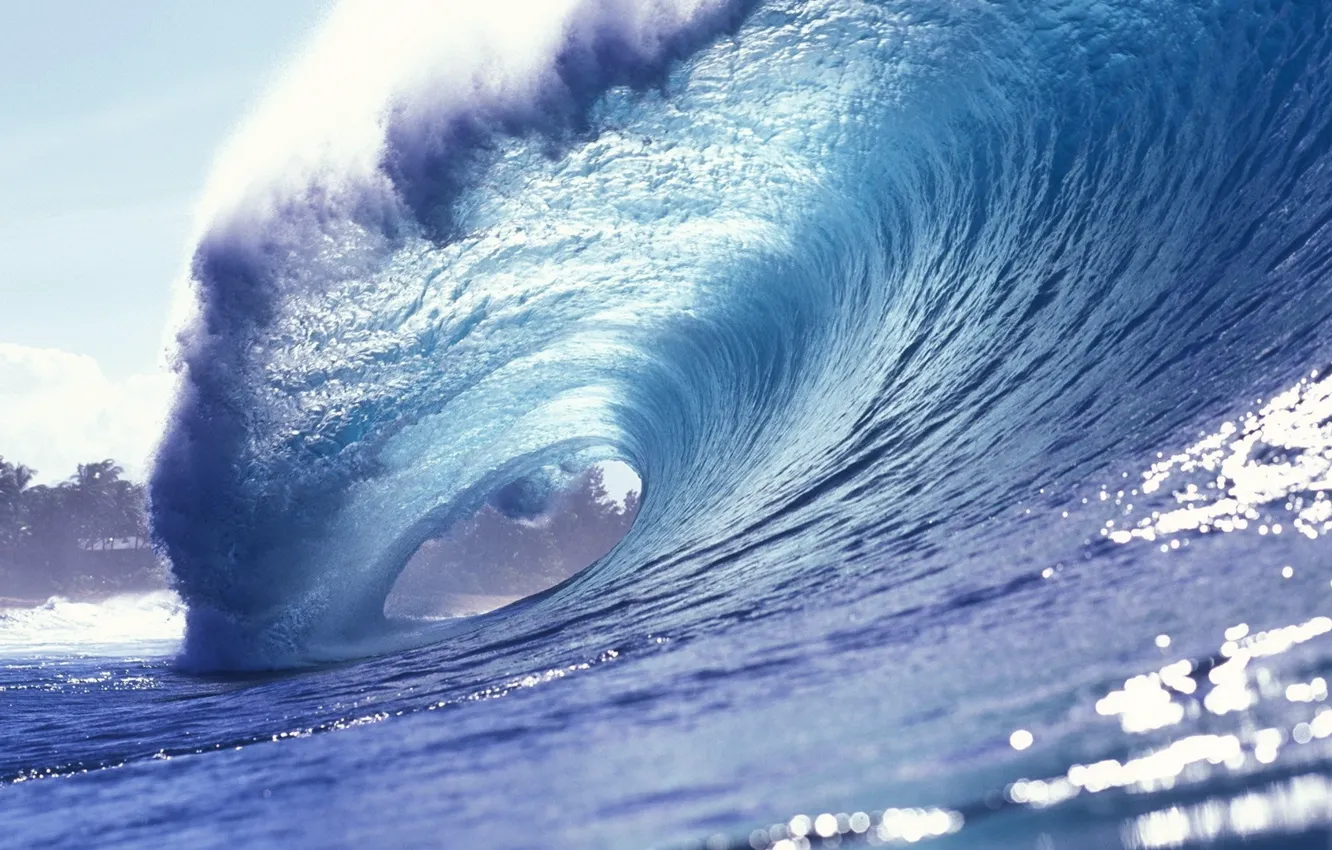 Photo wallpaper sea, the ocean, wave, sea, ocean, blue, water, wave
