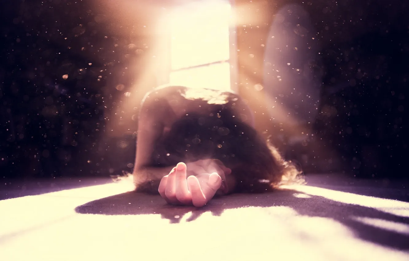 Photo wallpaper girl, pose, background