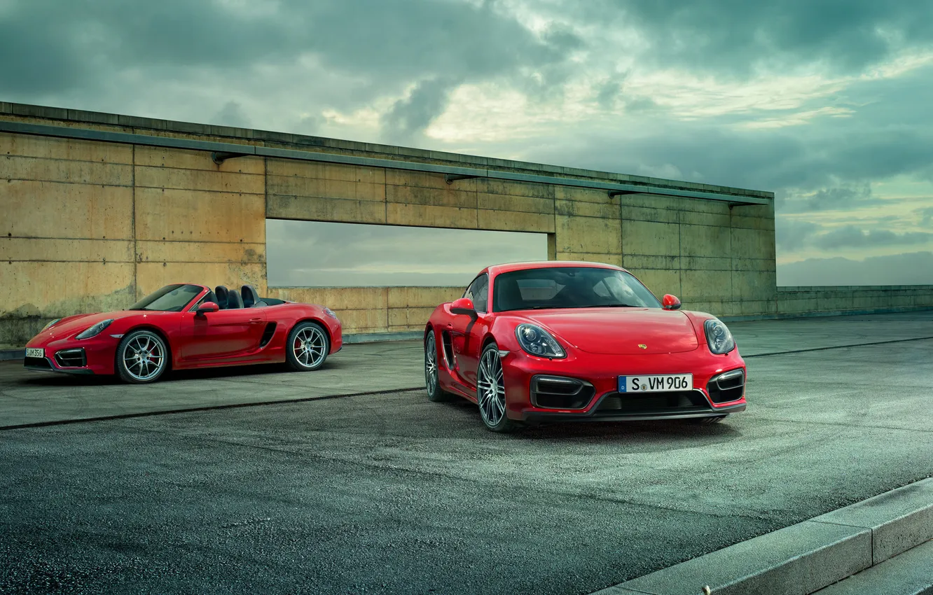 Photo wallpaper Porsche, Cayman, Porsche, GTS, 2015, Caiman