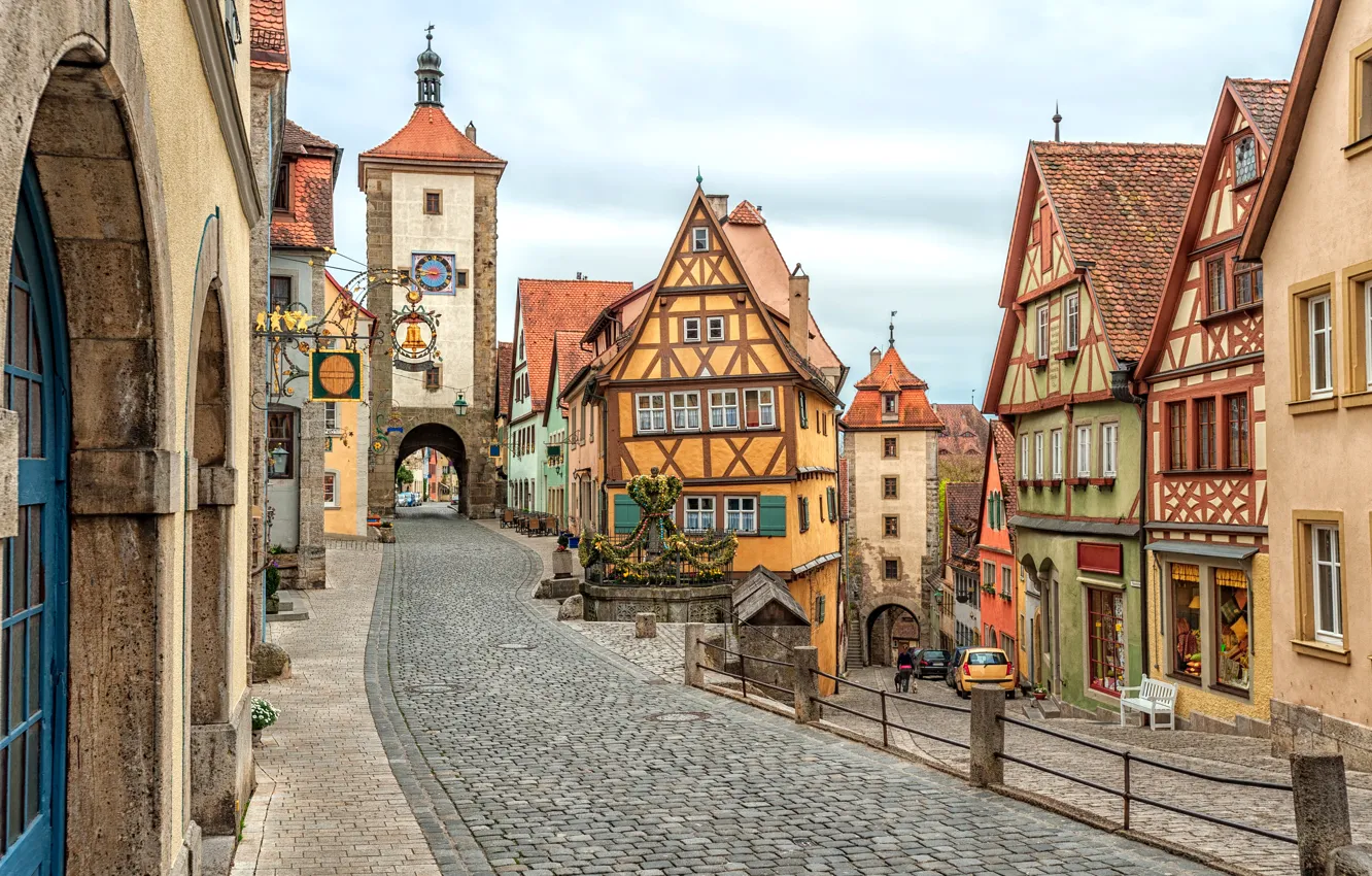 Photo wallpaper the city, road, home, pavers, Germany, Germany, street, Germany