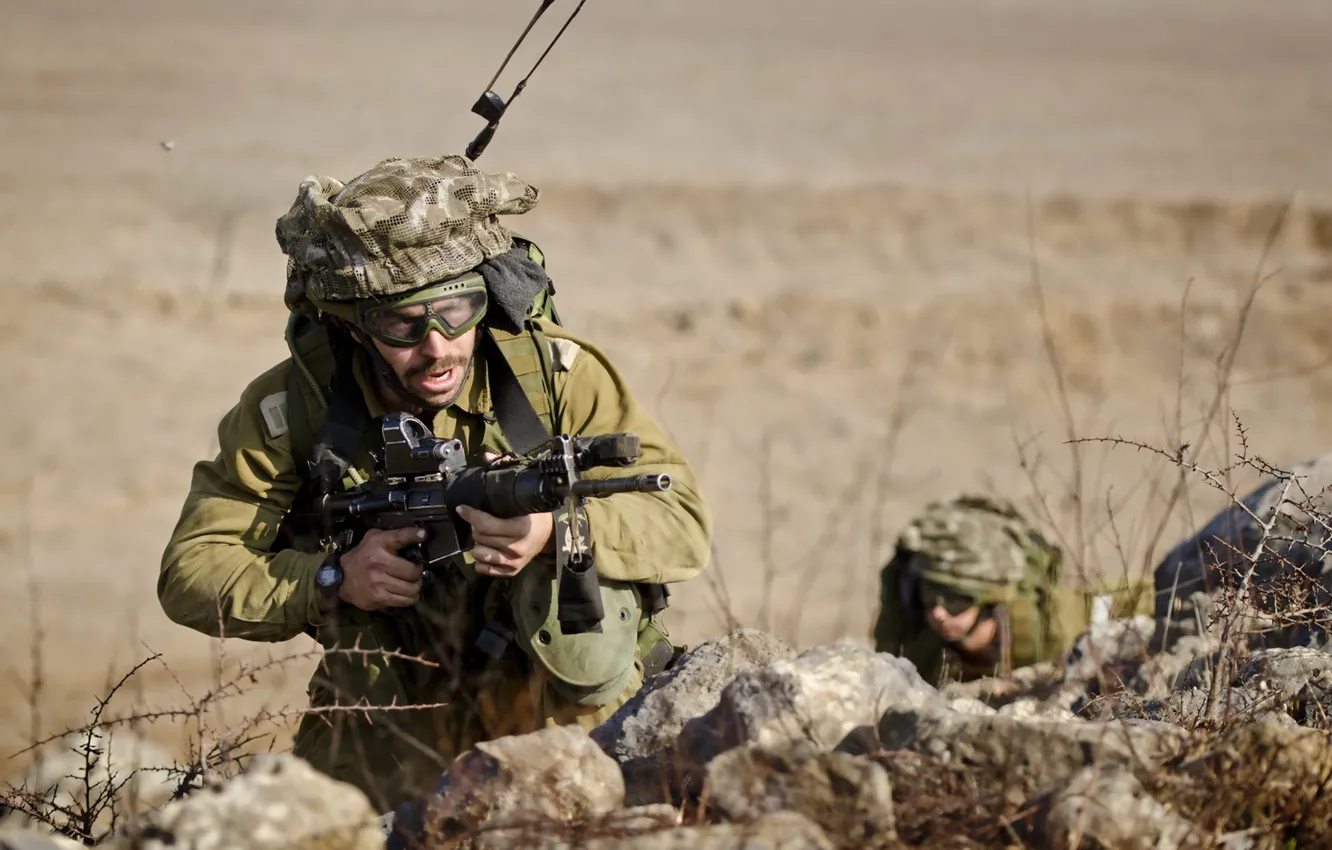 Photo wallpaper weapons, soldiers, Israel Defence Force