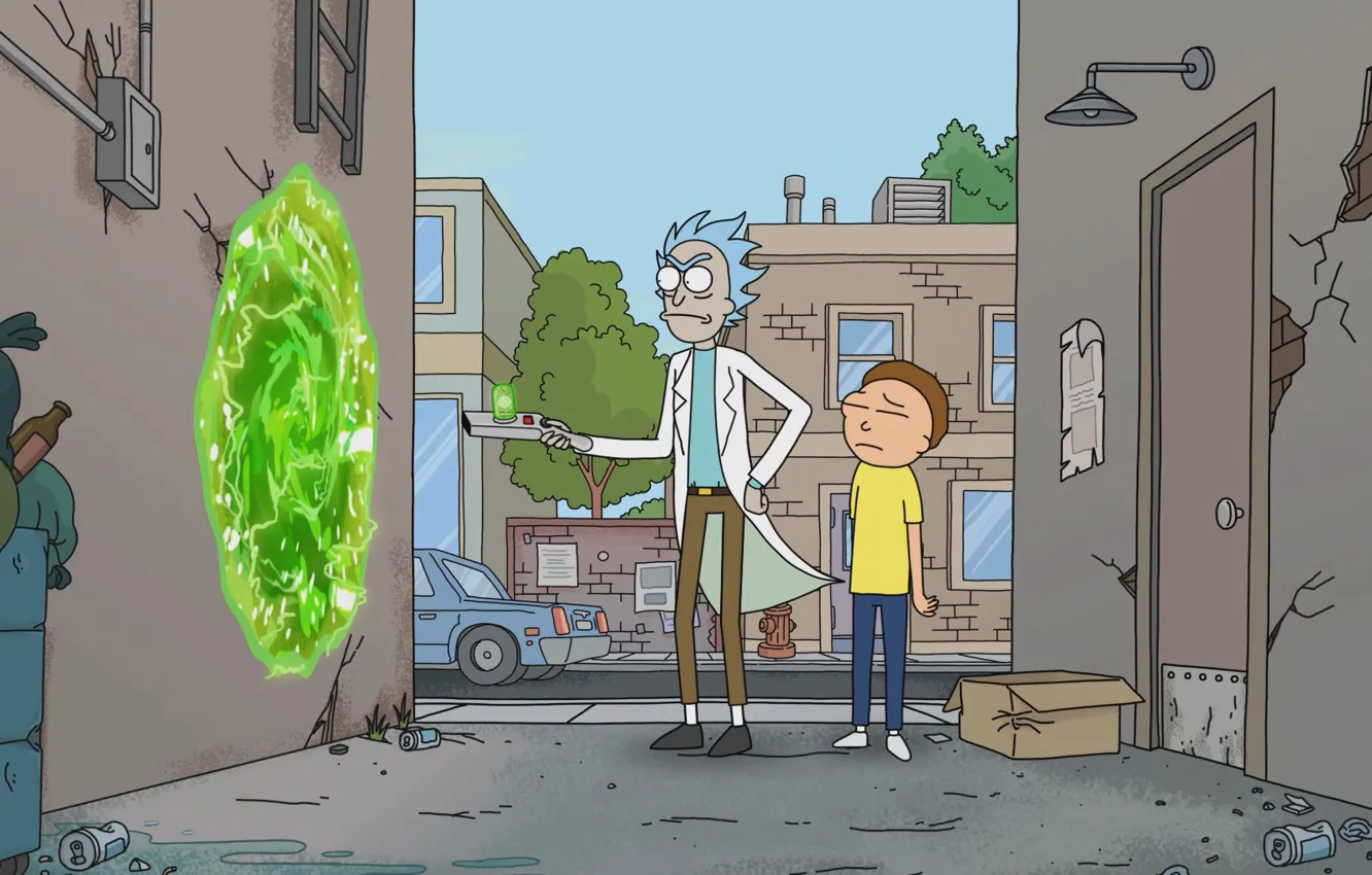 Photo wallpaper cartoon, the series, the animated series, Rick and Morty, Rick and Morty