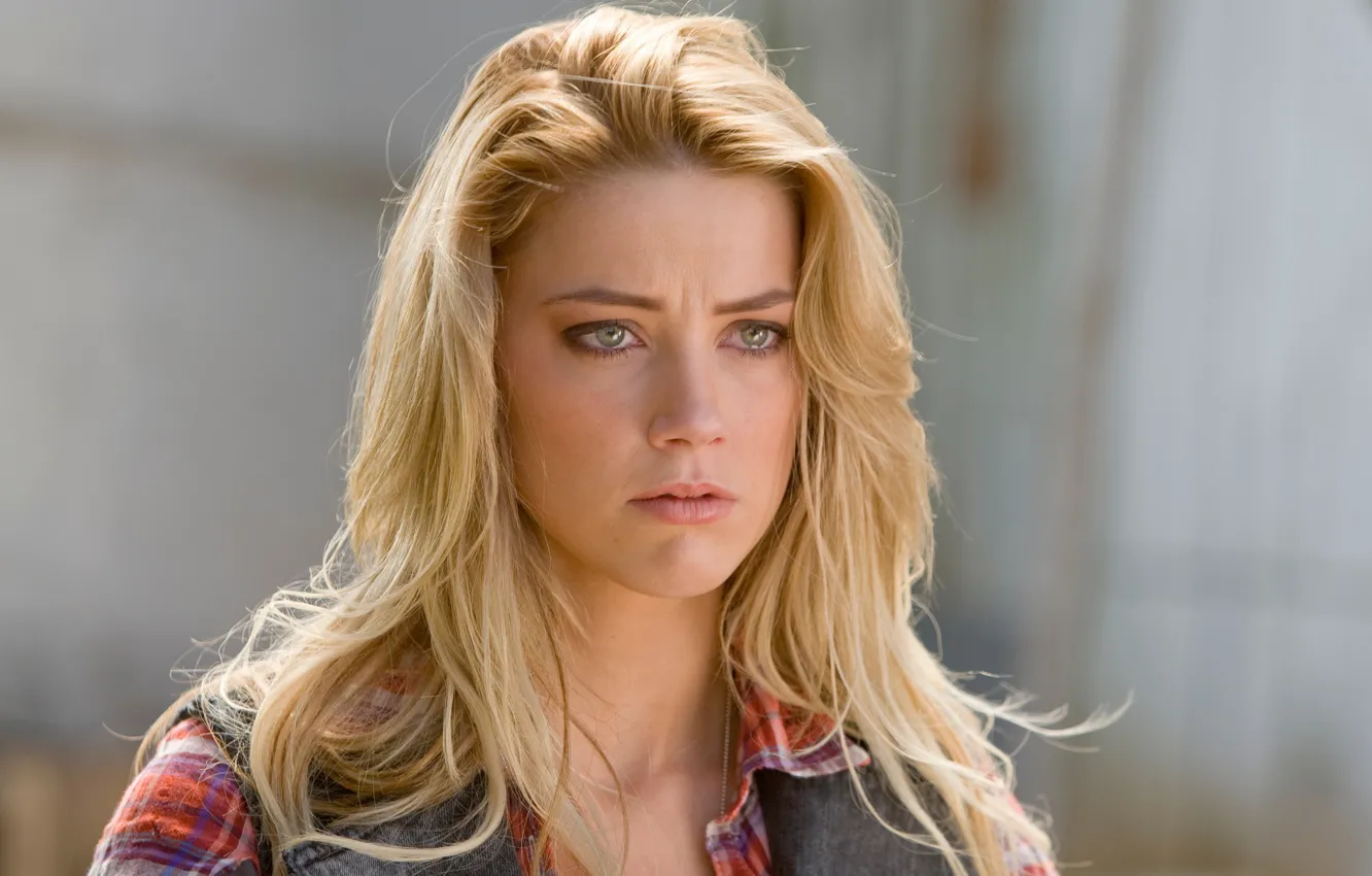 Photo wallpaper look, pose, hair, makeup, Amber Heard, face, hair, look