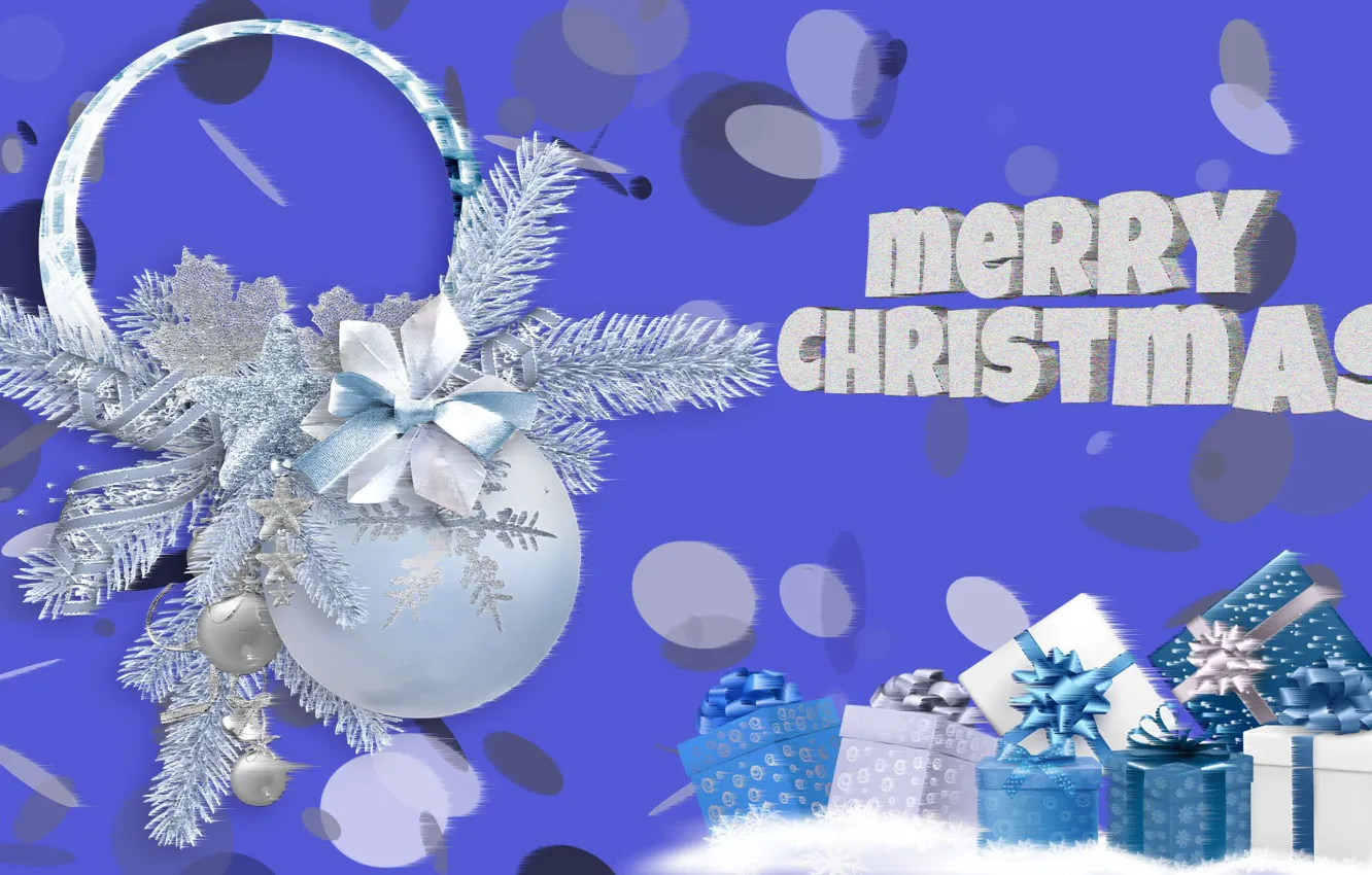 Photo wallpaper Graphics, Christmas, Bombki, Gifts