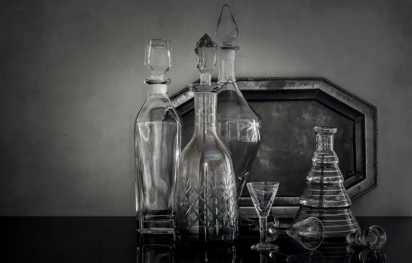 Photo wallpaper background, glass, decanter