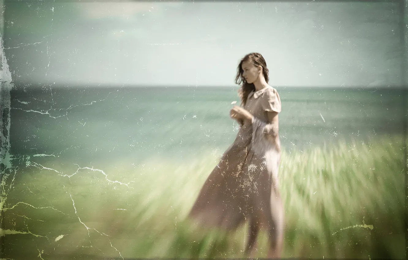 Photo wallpaper girl, background, texture