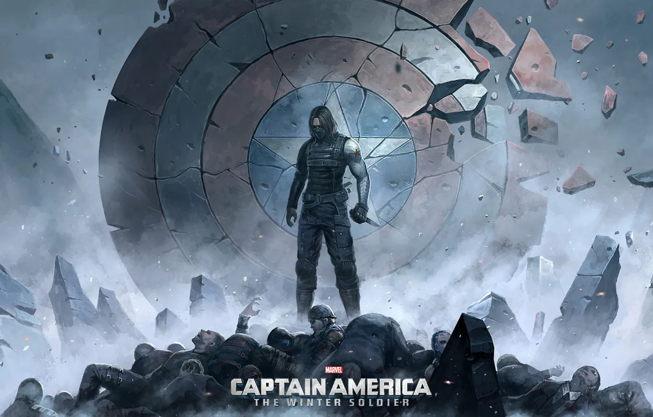 Photo wallpaper Captain America: The Winter Soldier, winter soldier, bucky barnes, the first avenger: the Other war