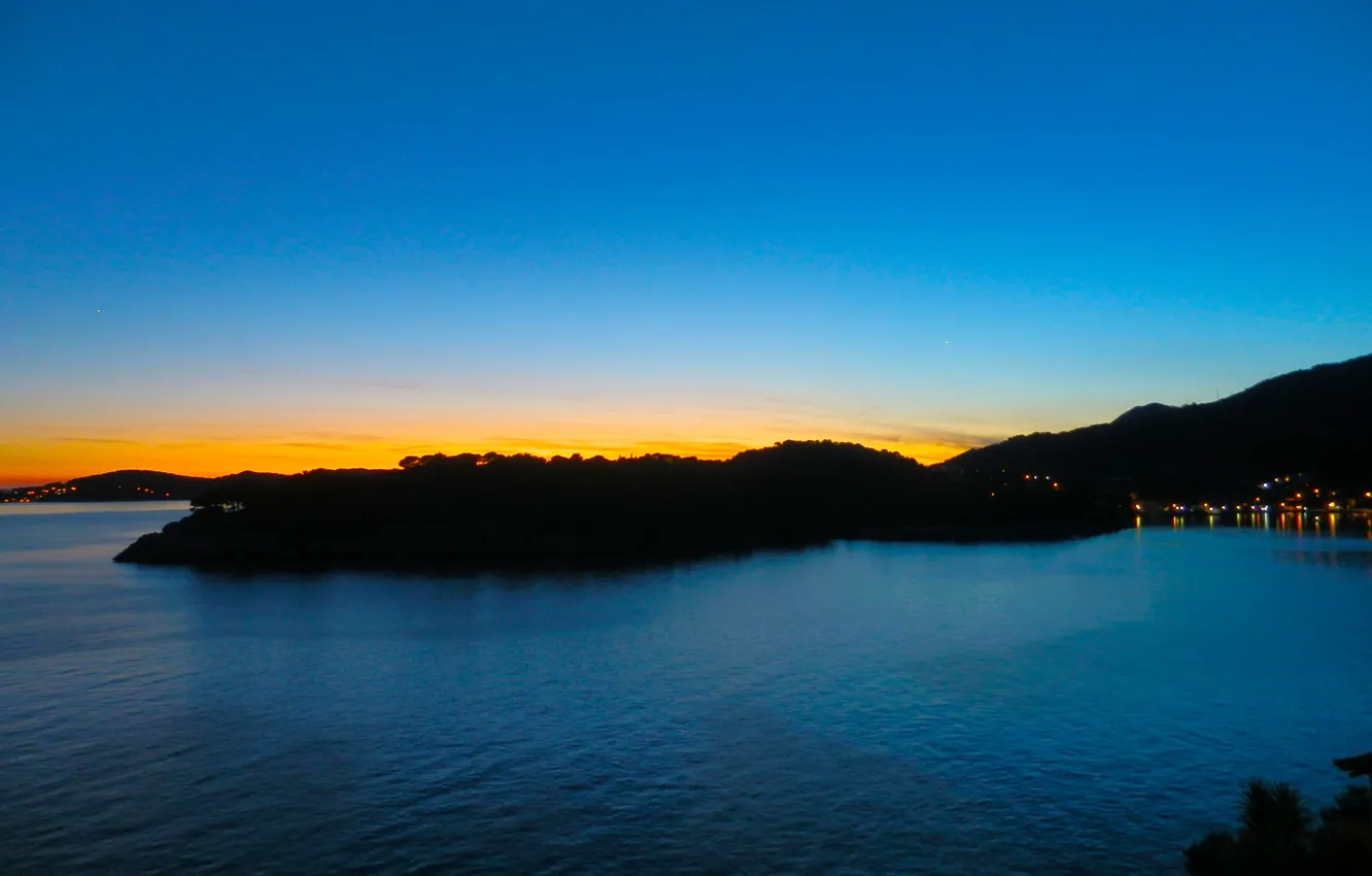 Photo wallpaper the sky, sunset, night, Dubrovnik, clouds