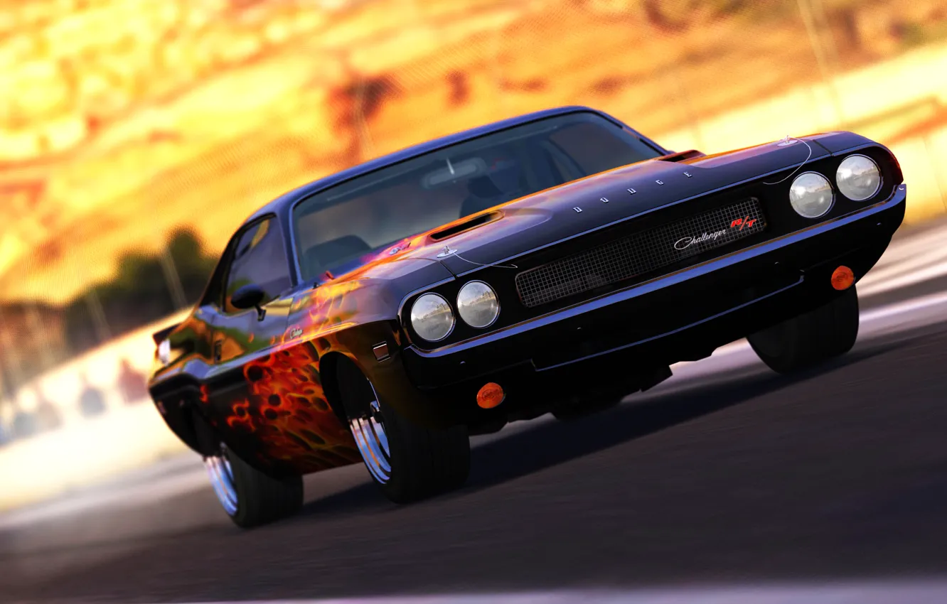 Photo wallpaper Dodge, Challenger, Legend, Musclecar