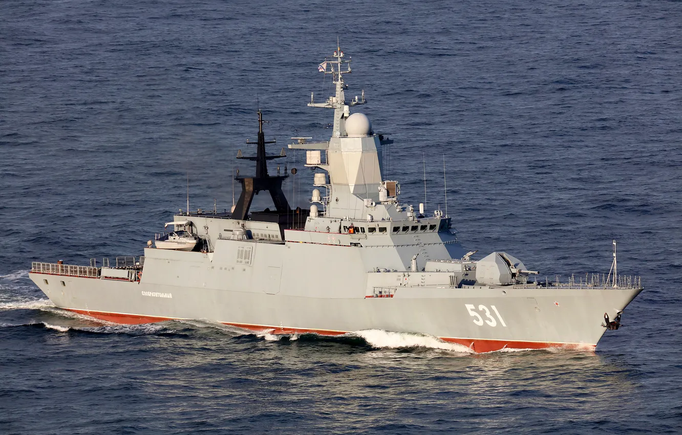 Photo wallpaper ship, Corvette, quick-witted, guard