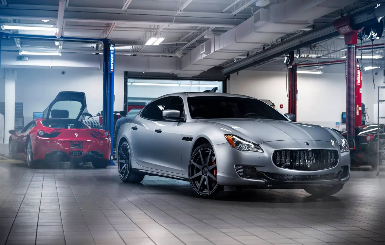 Photo wallpaper Maserati, Front, GranTurismo, Wheels, Garage, ADV.1