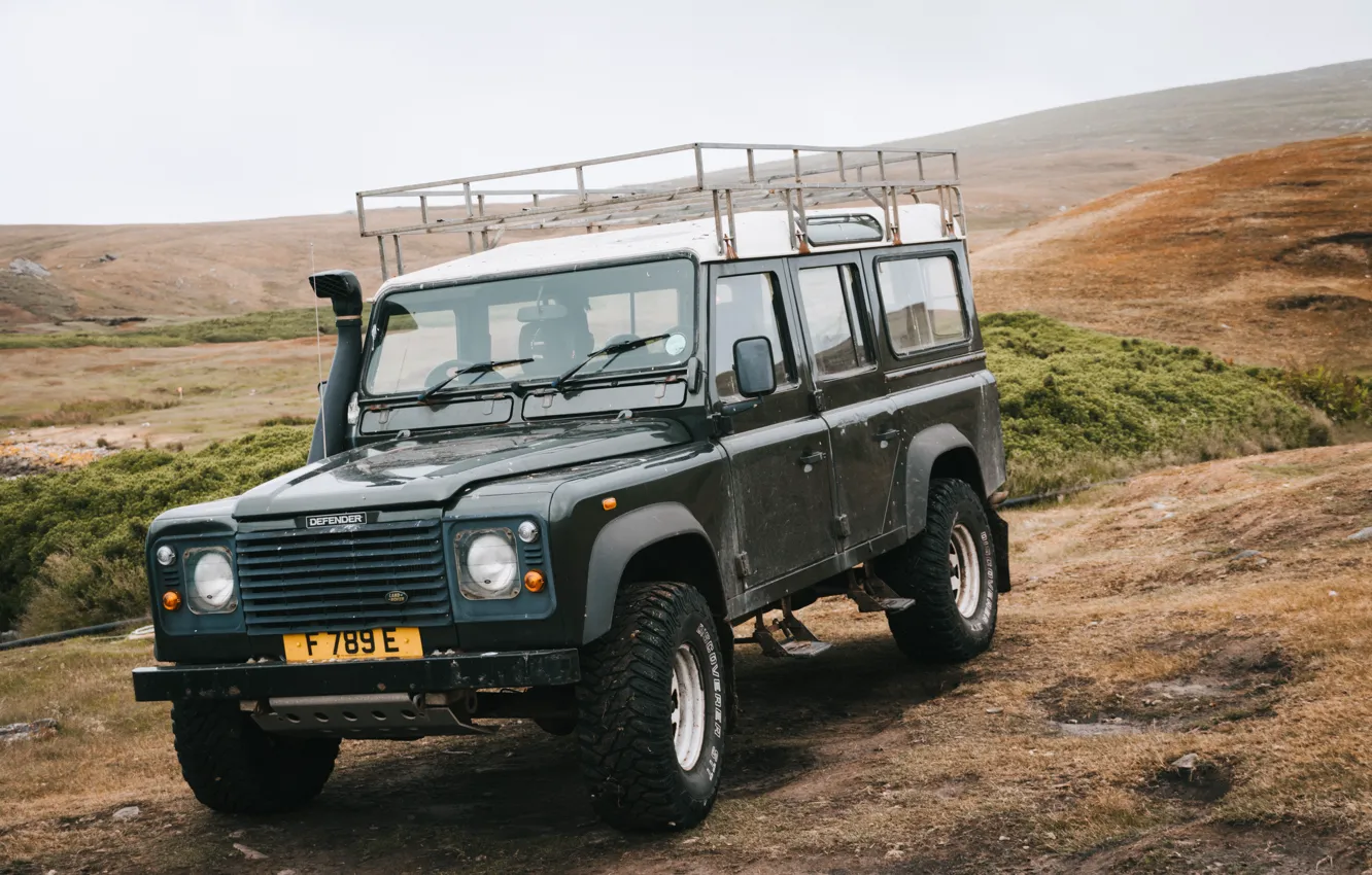 Photo wallpaper lights, Land Rover, Defender, Offroad, Rod Long