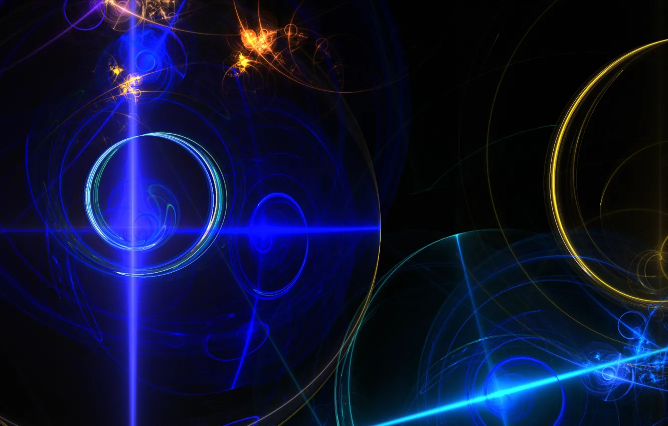 Photo wallpaper rays, light, line, pattern, color, fractal