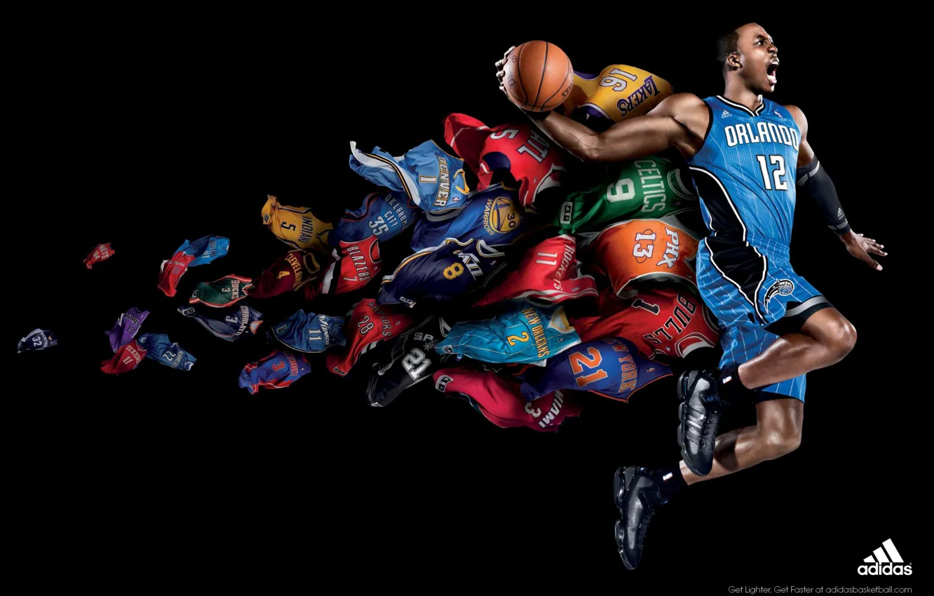 Photo wallpaper Adidas, Jazz, Lakers, Rockets, Orlando, Bulls, Nuggets